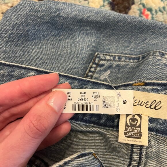 MADEWELL Curvy Superwide Leg barrel JEANS NEW NWT Sz 32 - Picture 2 of 12